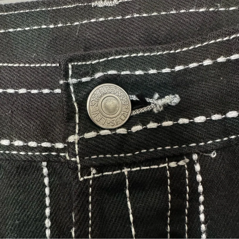Levi's x Denim Tears Cotton Wreath Chainstitch Stripe 501 Jeans Black W36 L32